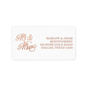 Étiquette M. et Mme Faux Copper