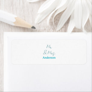 Étiquette M & Mme ajout nom de famille date année cadeau de 