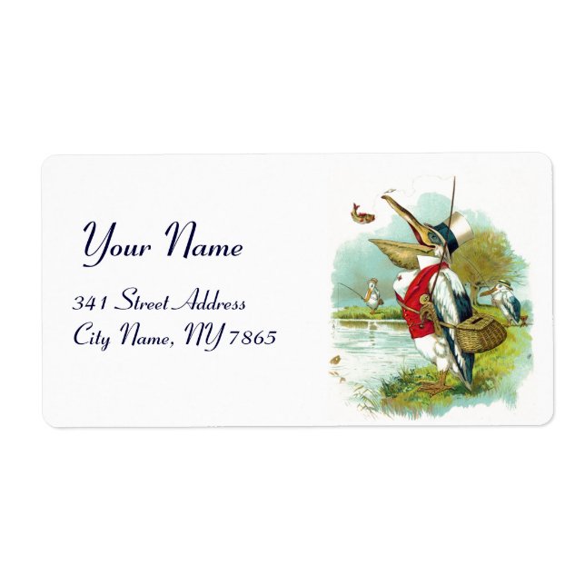 ÉTIQUETTE M. PELICAN FISHING (Devant)