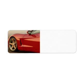 Étiquette Ma Corvette rouge