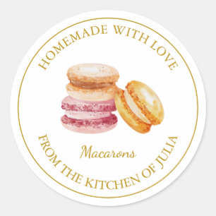 Étiquette Macaron fait maison   BLANCHE