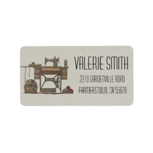 Étiquette Machine à coudre et chatons