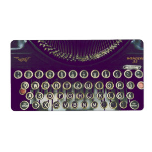 Étiquette Machine à écrire à l'ancienne