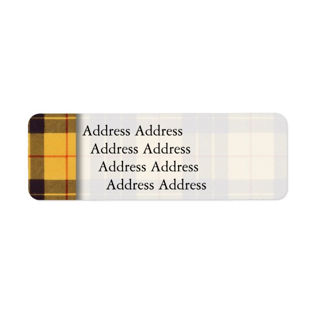 Étiquette Macleod de Lewis & Ramsay Plaid écossais tartan (Devant)