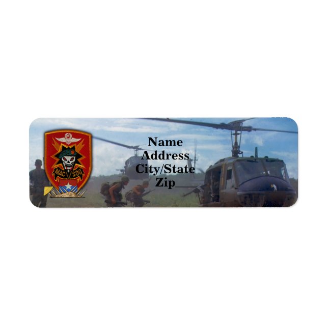 Étiquette MACVSOG SOG Vietnam timbre de guerre (Devant)