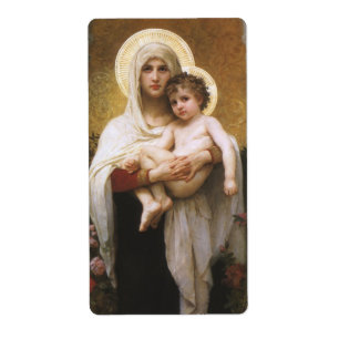 Étiquette Madonna of the Roses by Bouguereau