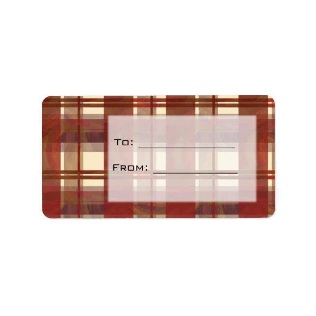 Étiquette Madras Plaid Fall Red (Devant)