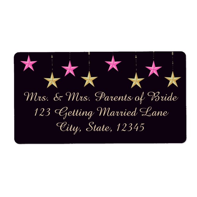 Étiquette magenta des nuits arabes (Devant)