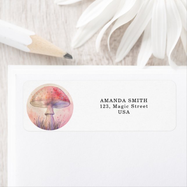 Étiquette Magic Fly agaric (En situation)