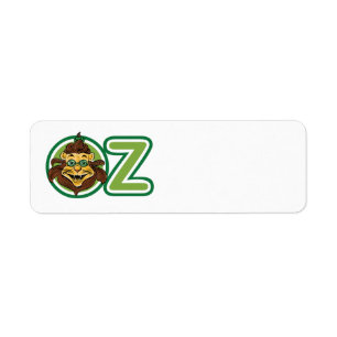 Étiquette Magicien d'Oz vintage, Lion dans la lettre O