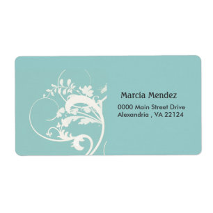 Étiquette Magie Whimsical Ornate Floral Baroque Bleu