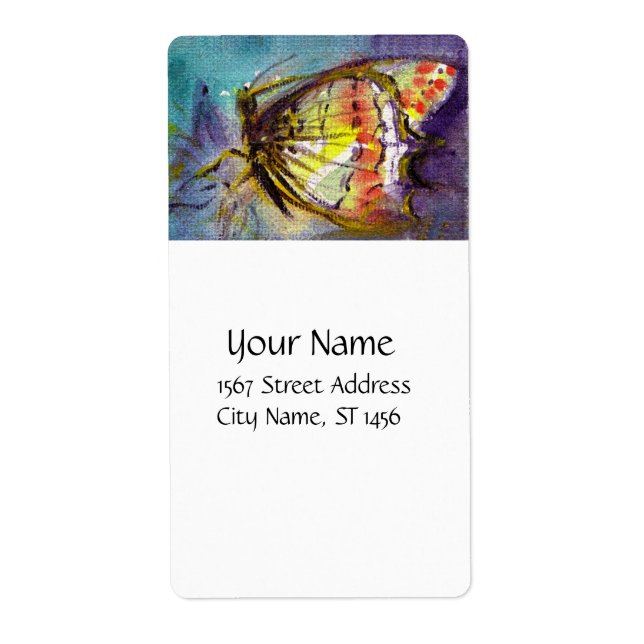 Étiquette MAGIQUE BOUTTERFER EN BLEUS Blanc (Devant)