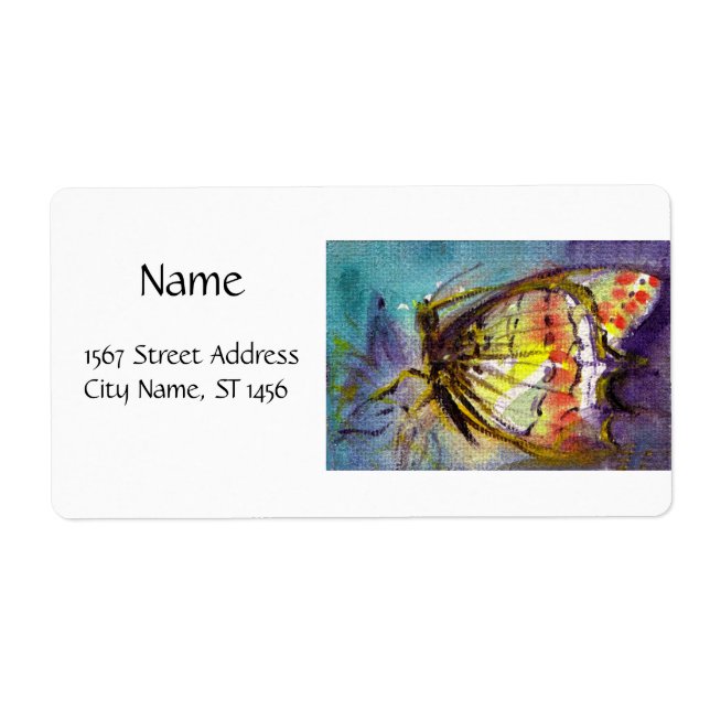 Étiquette MAGIQUE BOUTTERFER EN BLEUS Blanc (Devant)