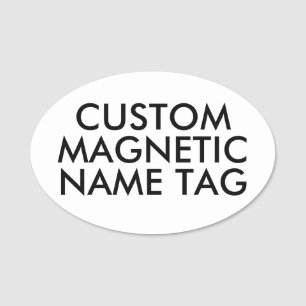 Étiquette magnétique ovale 3"x2" personnalisée mod
