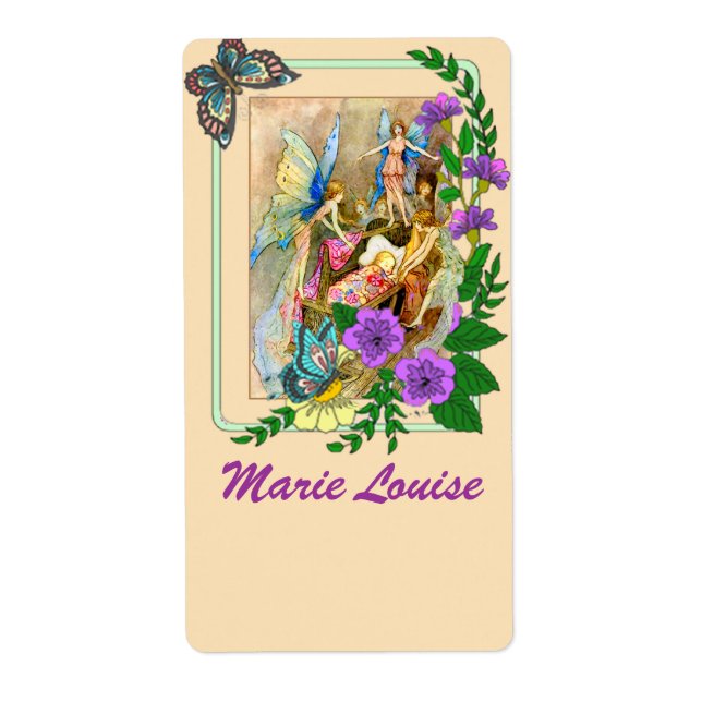 Étiquette Magnifique Motif Fairy Nameplaques /Bookplaques (Devant)
