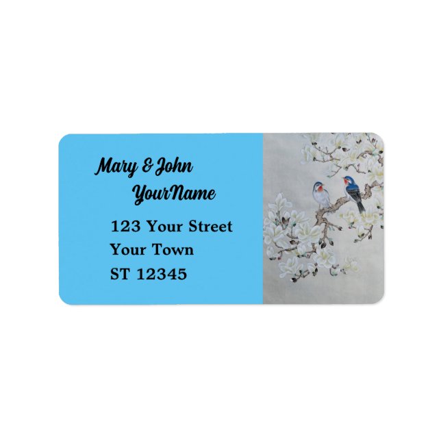 Étiquette Magnolia blanche (Devant)