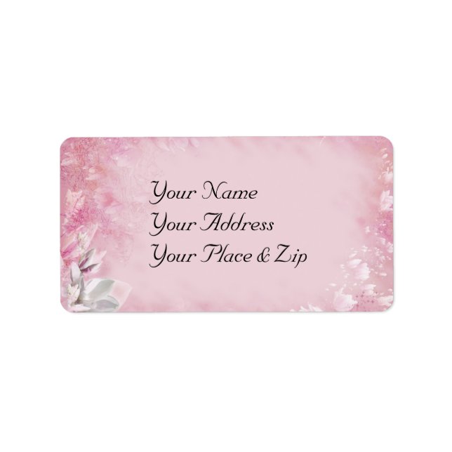 Étiquette Magnolia rose (Devant)