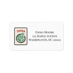 Étiquette Mah Jongg Return Address Label