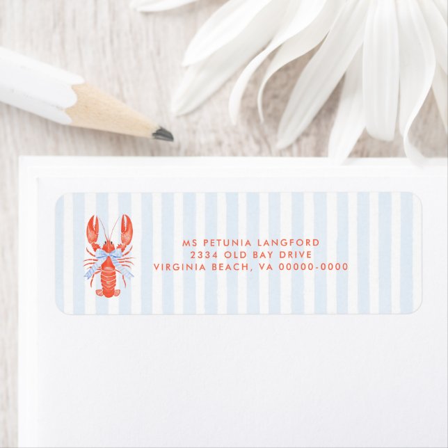 Étiquette Maine Squeeze Coastal Lobster Bridal Shower Sign  (En situation)