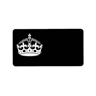 Étiquette MAINTENIR CALME CROWN icône sur la Personnaliser n