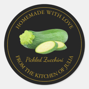 Étiquette maison de chèvre de courgette   Noir