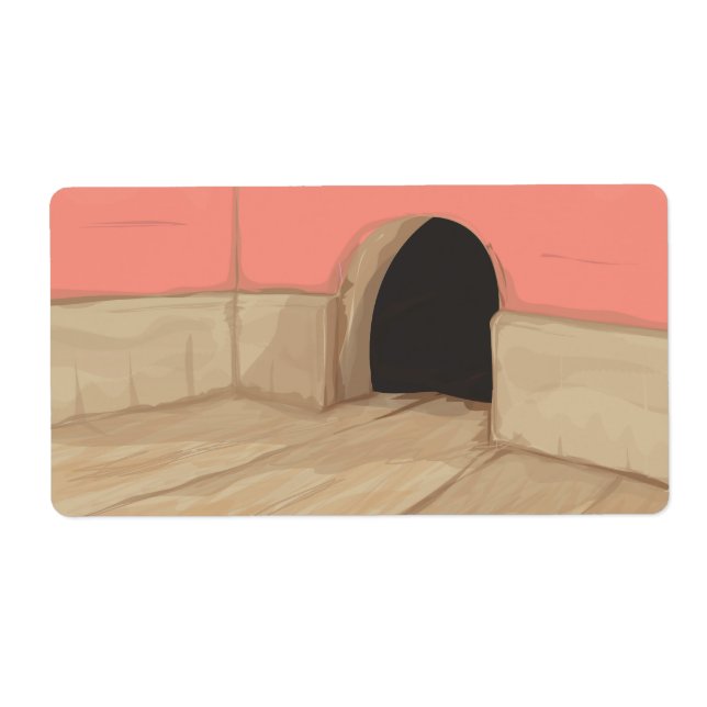 Étiquette Maison de souris de dessin (Devant)
