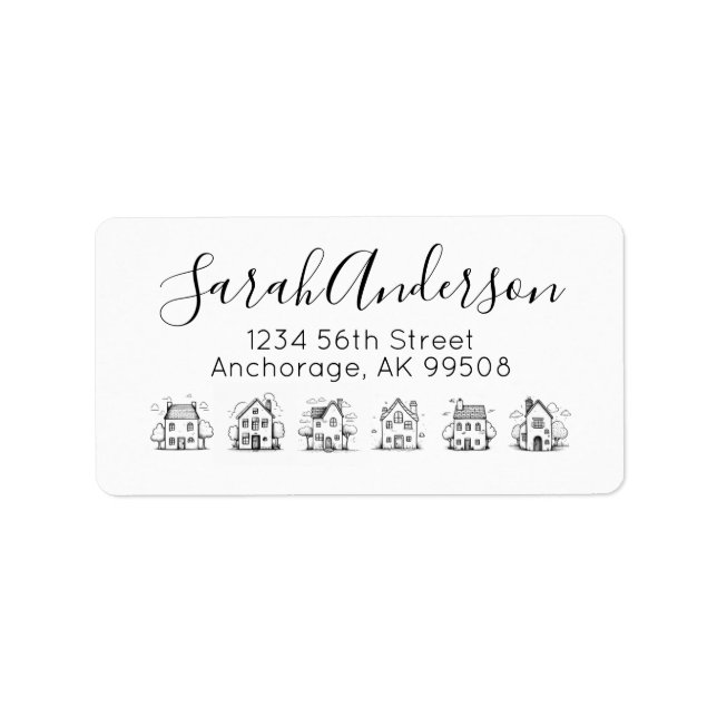 Étiquette Maisons Whimsesimmobilier Adresse de retour (Devant)