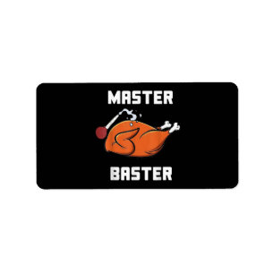 Étiquette Maître Baster Hommes Femmes Drôle Baster de dinde