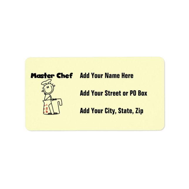 Étiquette Maître Cuisinier (Devant)
