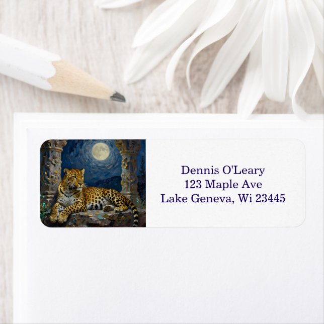 Étiquette Majestic Leopard on Cliff Ledge   (En situation)