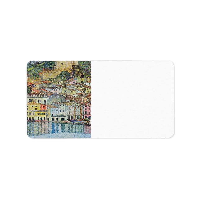 Étiquette Malcena au jardin par Gustav Klimt (Devant)