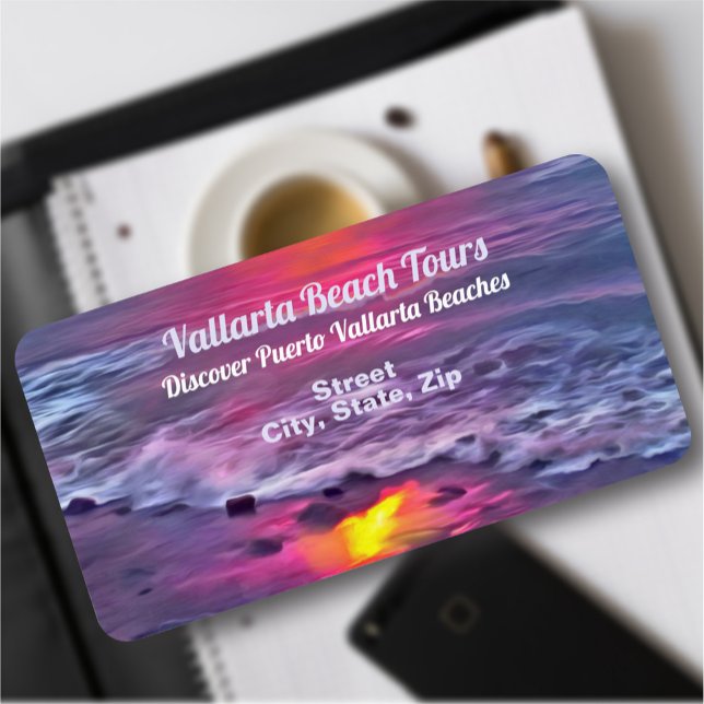 Étiquette Malecon Sunset 0911 Adresse (Créateur téléchargé)