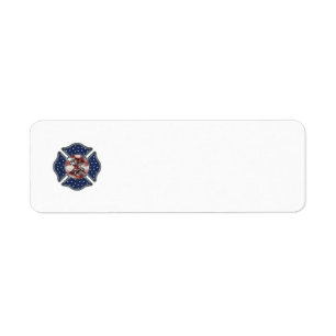 Étiquette Maltais patriotique de sapeur-pompier