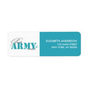 Étiquette Maman fière d'armée