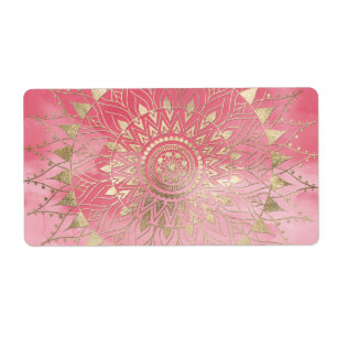 Étiquette Mandala en or moderne