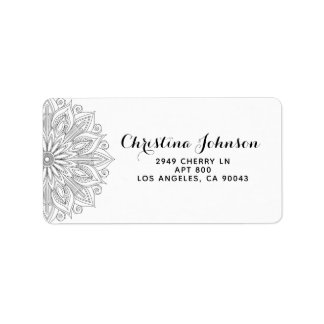 Étiquette Mandala Henna