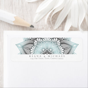 Étiquette Mandala Lace Mariage lt. Blue ID968