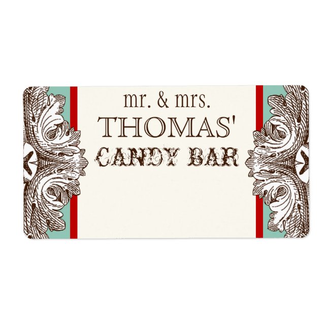 Étiquette Mangez, buvez n Obtenez Marié Correspondant Étique (Devant)