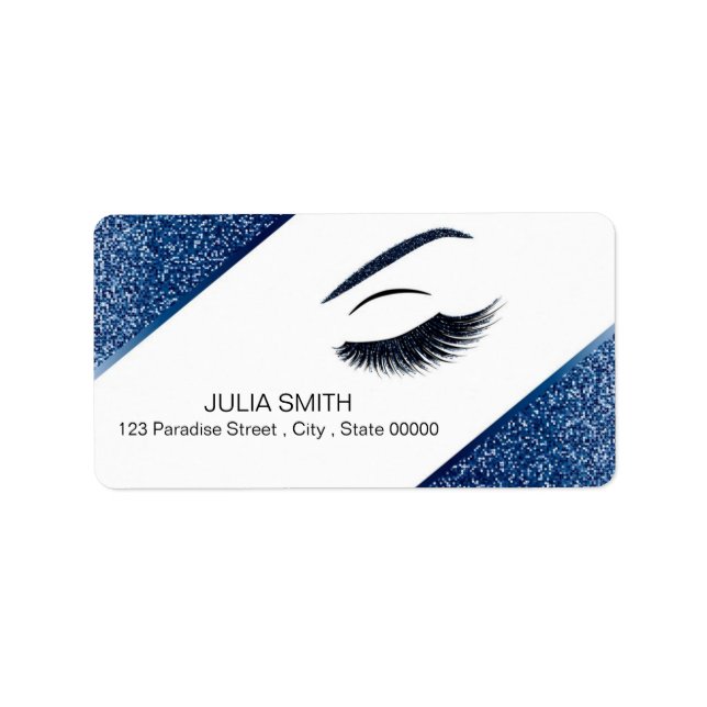 Étiquette Maquillage avec effet parties scintillant (Devant)