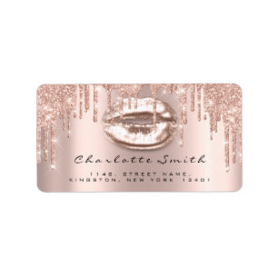 Étiquette Maquillage de Parties scintillant Rose de baiser R