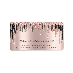 Étiquette Maquillage de Parties scintillant Rose de baiser R