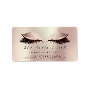 Étiquette Maquillage rose Blush Artist Lashes Beauté RSVP