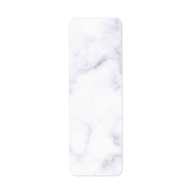Étiquette Marbre Blanc Moderne (Devant)