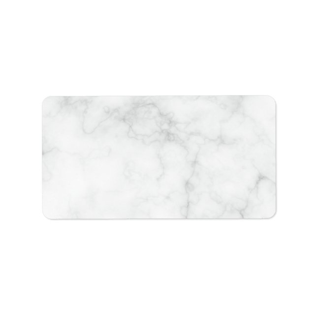 Étiquette Marbre Blanc Moderne (Devant)