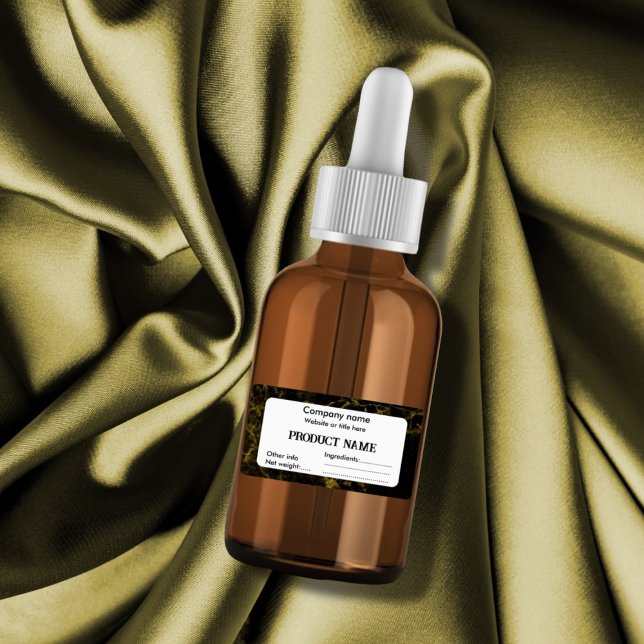 Étiquette Marbre noir et or (Créateur téléchargé)