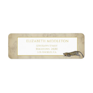 Étiquette Marbre tropical sauvage de Motif léopard
