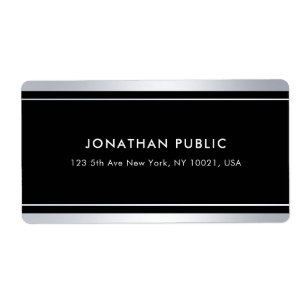 Étiquette Marchandises modernes en noir noir glamour Faux à