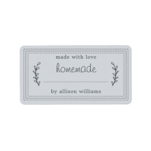 Étiquette Marchandises Rustiques faites maison confiture Can