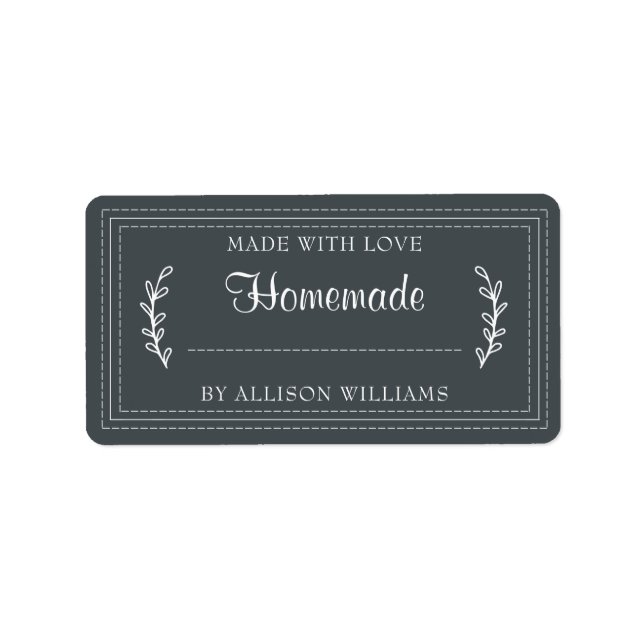 Étiquette Marchandises Rustiques faites maison confiture Can (Devant)