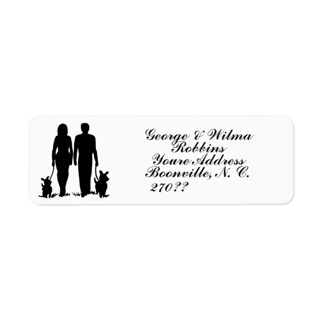 ÉTIQUETTE MARCHER LES CHIENS (Devant)